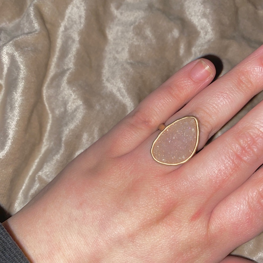 Pink Crystal Gemstone Ring!